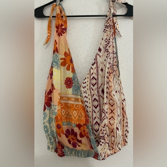 Free People Tied To You Tank Top In Tropical Combo Sz:S - Picture 6 of 16